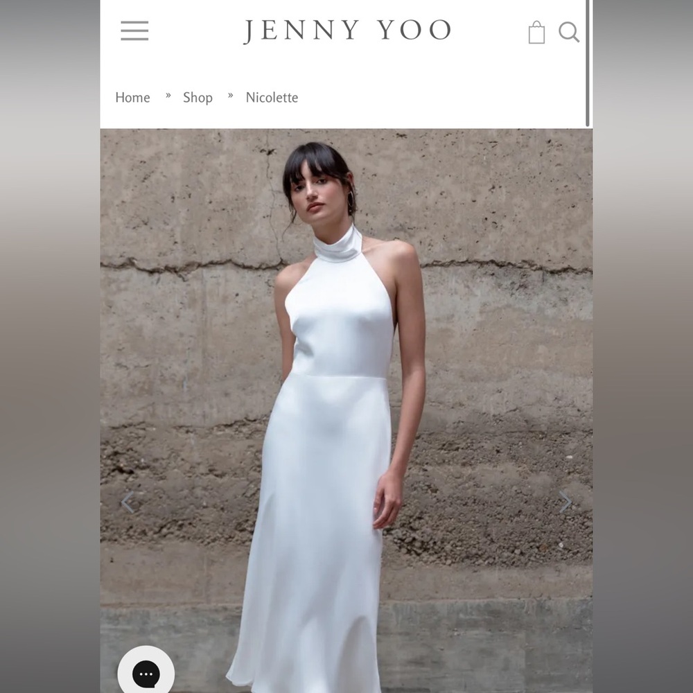 NWT Jenny yoo Nicolette white dress in size 0